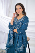 Bandhani Printed 3-Piece Kurta Set with Dupatta