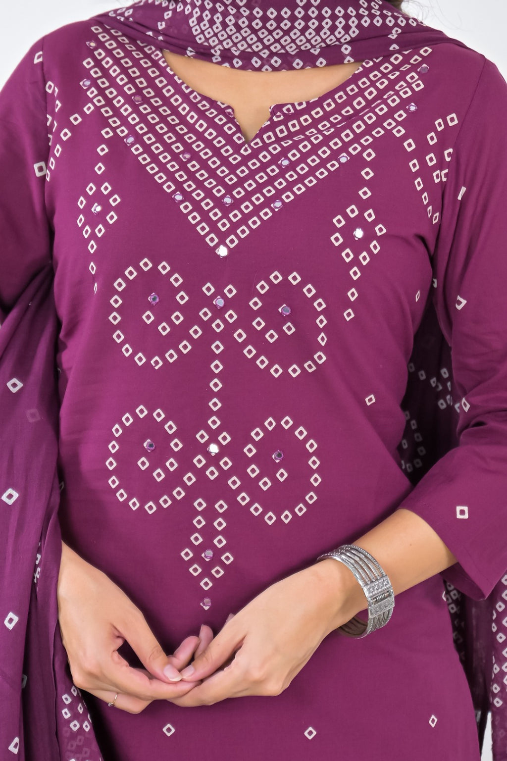 Bandhani Printed 3-Piece Kurta Set with Dupatta