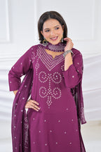 Bandhani Printed 3-Piece Kurta Set with Dupatta