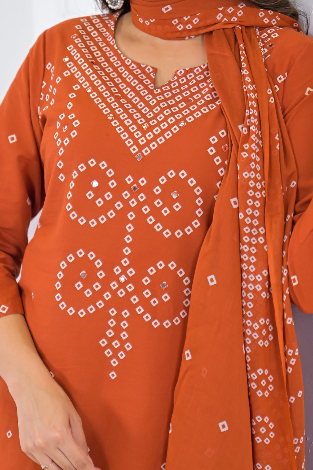 Bandhani Printed 3-Piece Kurta Set with Dupatta