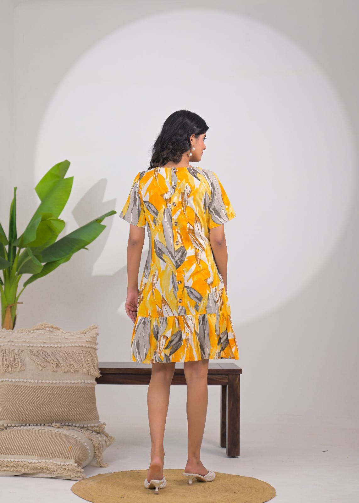 Women’s Printed Tiered Mini Dress