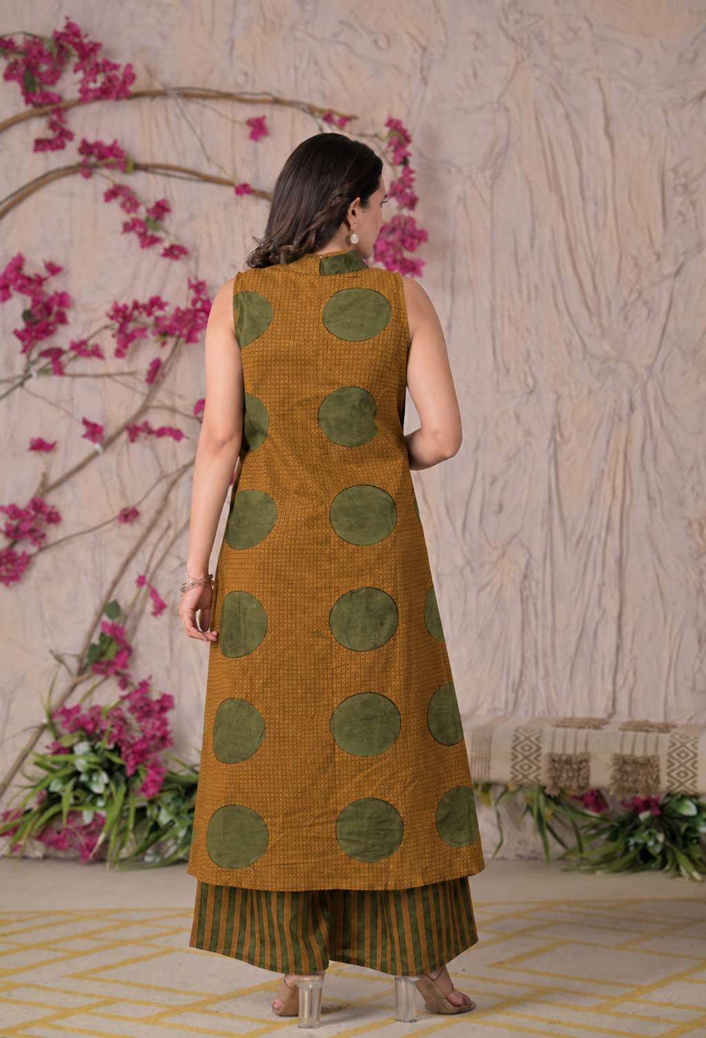 Printed Sleeveless Kurta with Palazzo Set