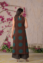 Printed Sleeveless Kurta with Palazzo Set